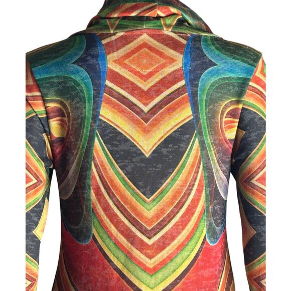 Amma Designs Multi colored cowl neck long tunic/dress size small - Picture 7 of 7